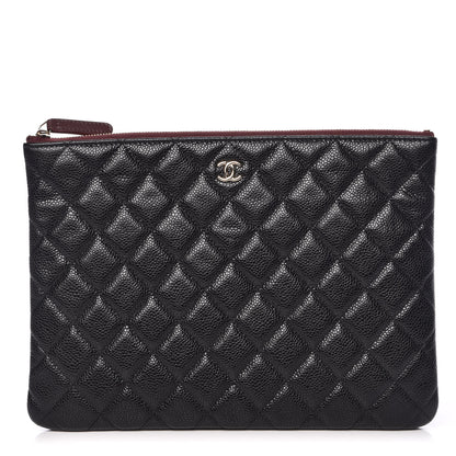 Chanel Caviar Quilted Medium Cosmetic Case Black 1 of 8