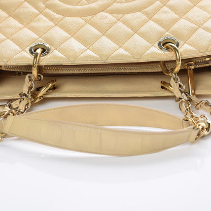 Chanel Caviar Quilted Grand Shopping Tote GST Beige 21 of 24