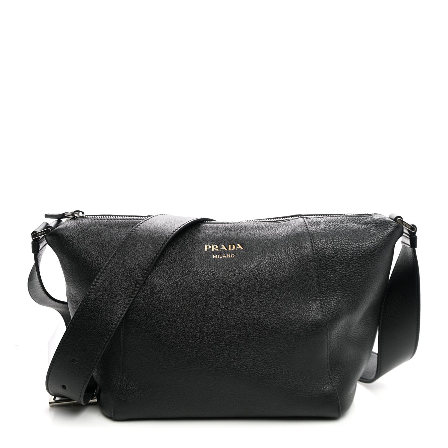 Vitello Daino Messenger Bag Black
