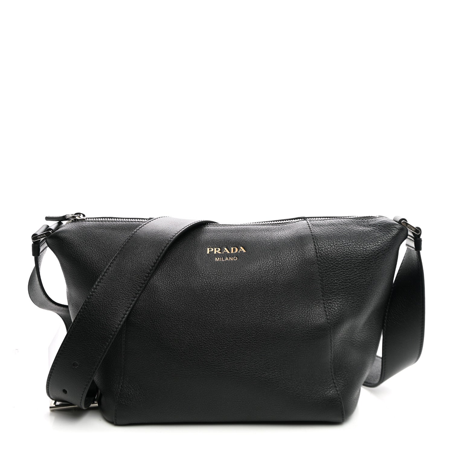 Prada Vitello Daino Messenger Bag Black 1 of 9