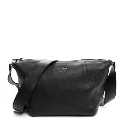 Prada Vitello Daino Messenger Bag Black 1 of 9