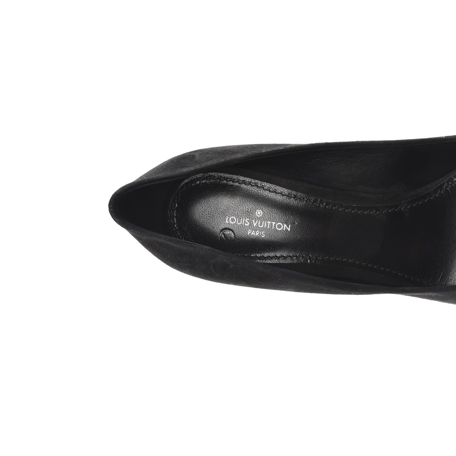 Louis Vuitton Suede Baby Goat Swarovski Crystal Madeleine Pumps 37.5 Black 8 of 10