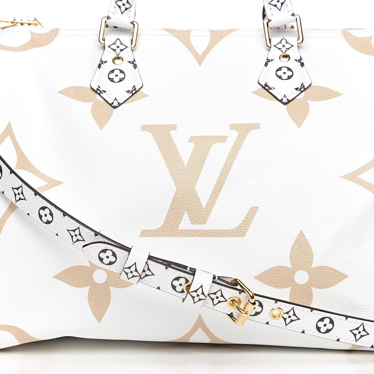 Louis Vuitton Monogram Giant Speedy Bandouliere 30 Kaki Beige 6 of 8