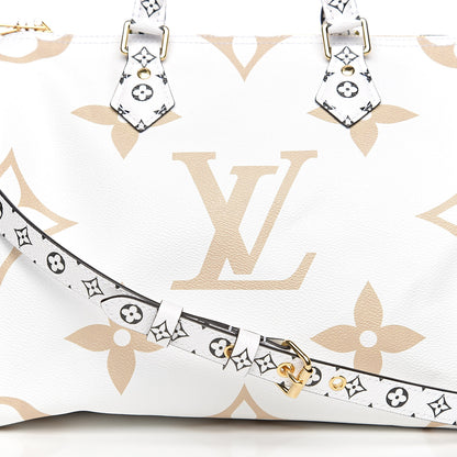 Louis Vuitton Monogram Giant Speedy Bandouliere 30 Kaki Beige 6 of 8