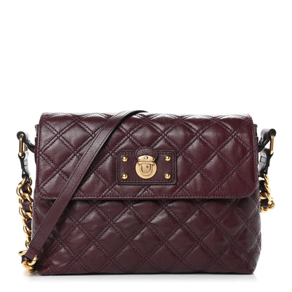 Marc Jacobs Lambskin Quilted The Large Single Flap Burgundy 1 of 4