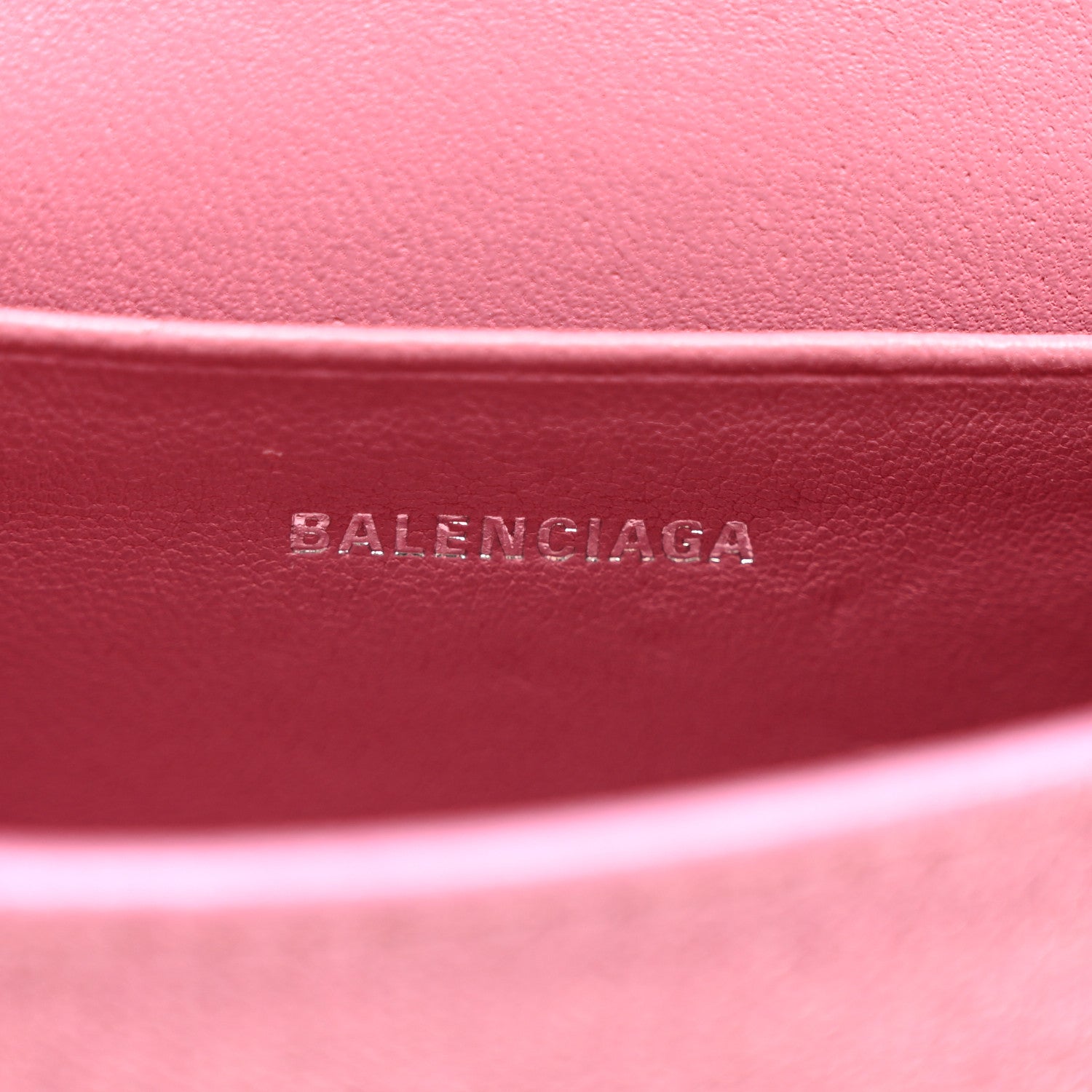 Balenciaga Glitter Fabric Hourglass Top Handle Bag Mini with Chain  Sweet Pink 6 of 10