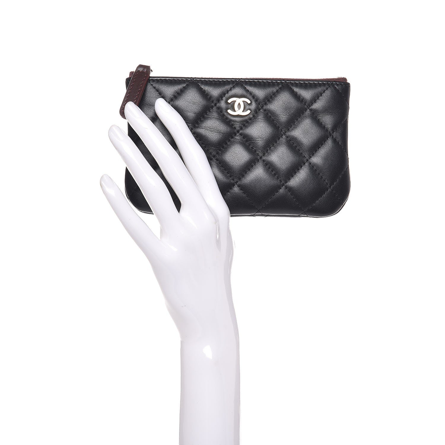 Chanel Lambskin Quilted Small Cosmetic Case Black 2 of 8