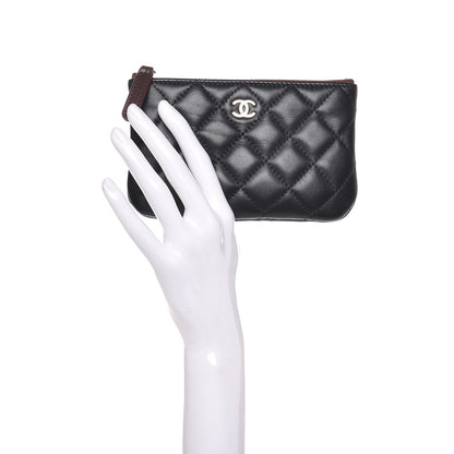 Chanel Lambskin Quilted Small Cosmetic Case Black 2 of 8