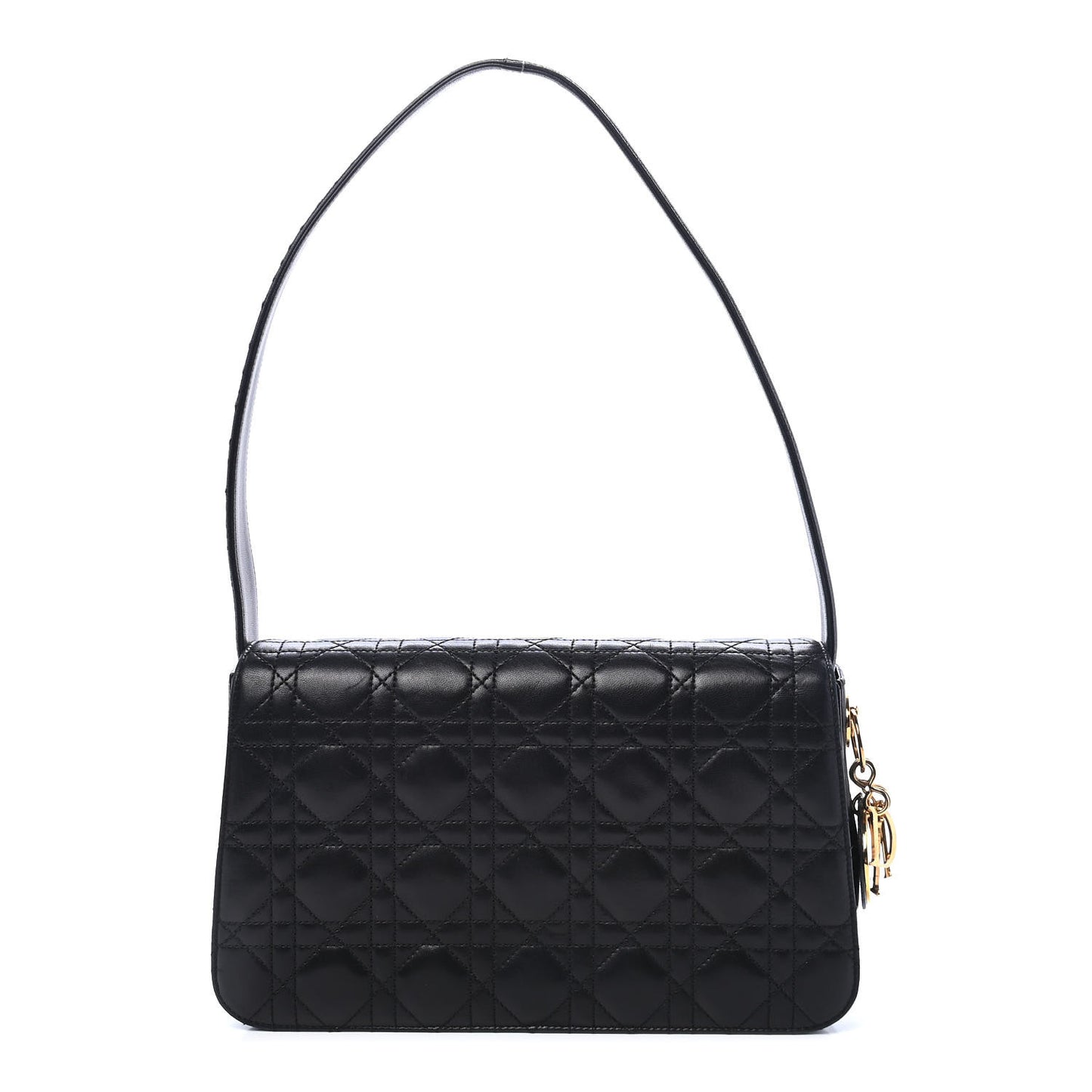 Lambskin Cannage Medium Delidior Flap Bag Black