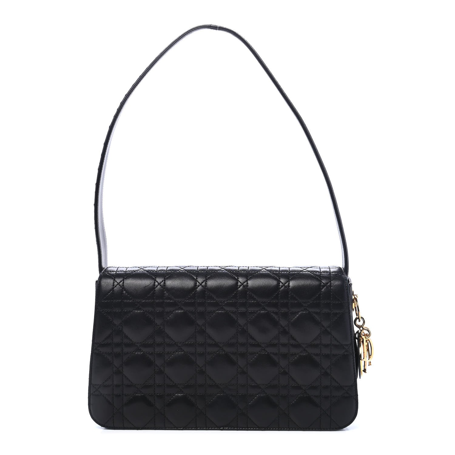 Christian Dior Lambskin Cannage Medium Delidior Flap Bag Black 1 of 8