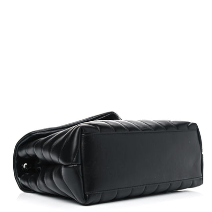 Saint Laurent Calfskin Y Quilted Monogram Small Loulou Chain Satchel Black 3 of 4
