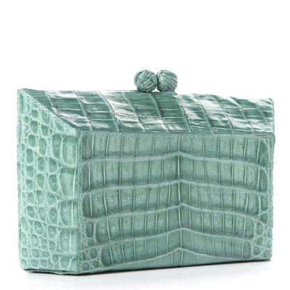 Nancy Gonzalez Crocodile Box Clutch Jade 3 of 7