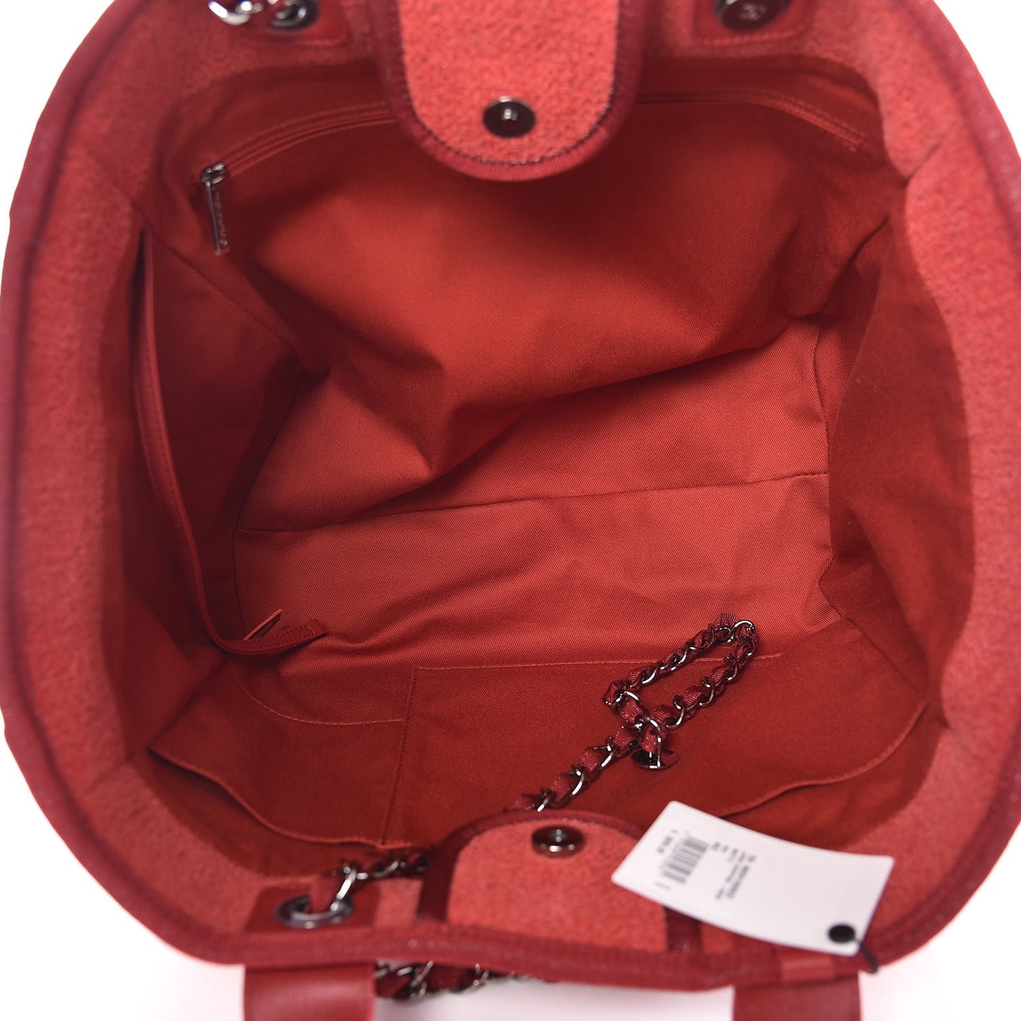 Lurex Boucle Large Deauville Tote Red