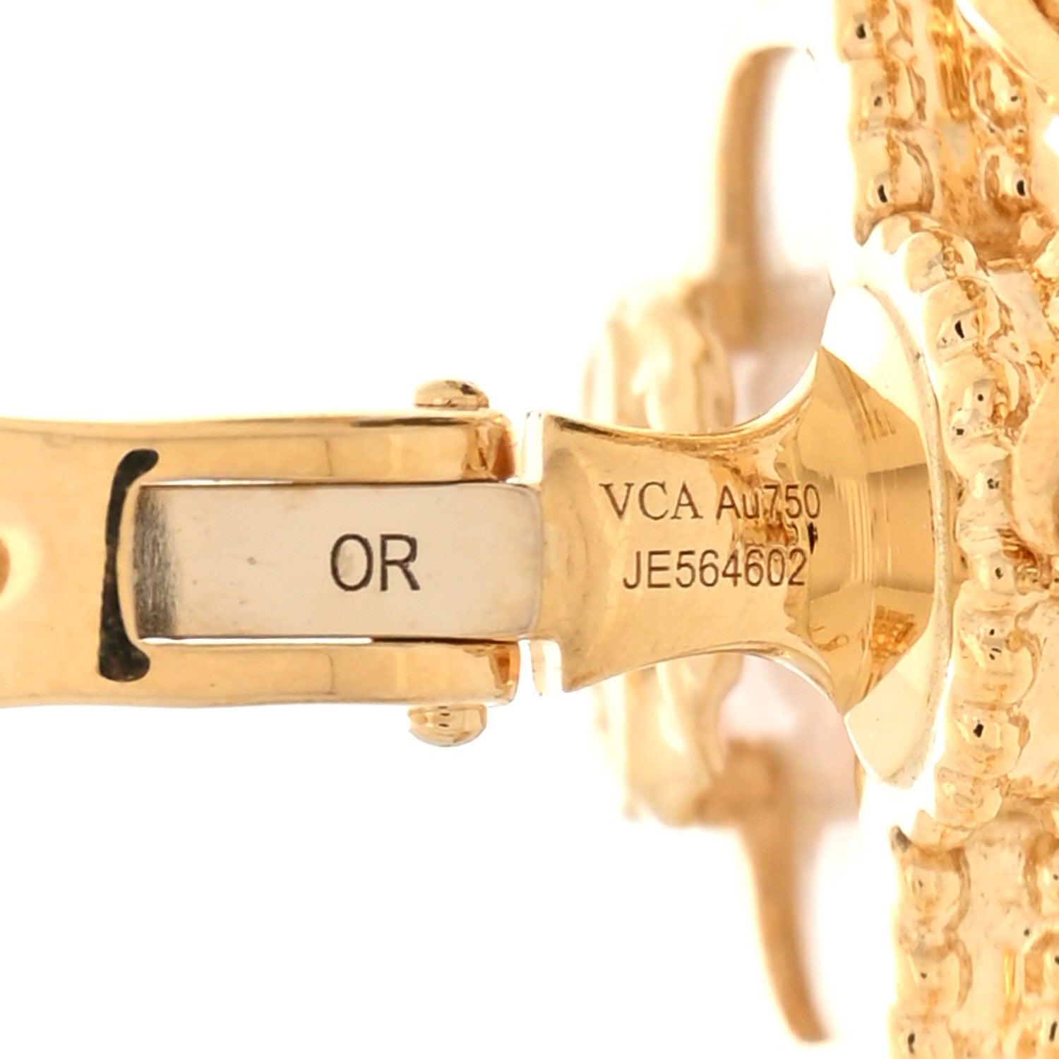Van Cleef & Arpels 18K Yellow Gold Mother of Pearl Black Onyx 3 Motifs Magic Alhambra Earrings 4 of 5