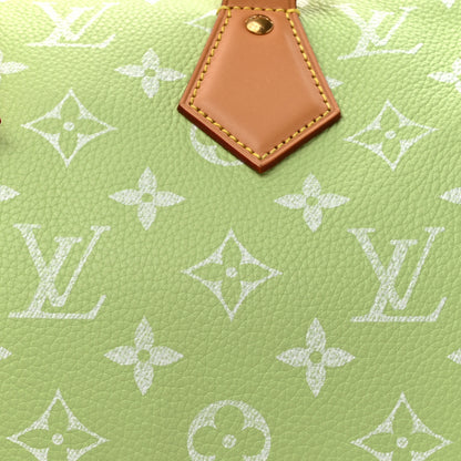 Louis Vuitton Calfskin Monogram Speedy P9 Bandouliere 30 Frozen Lime Vert Clair 10 of 14