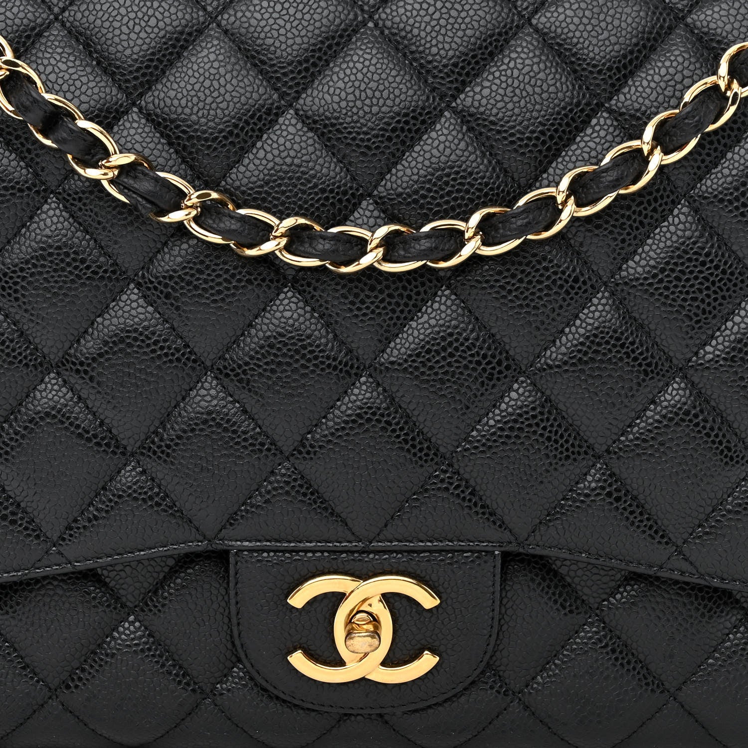 Chanel Caviar Quilted Maxi Double Flap Black 8 of 12