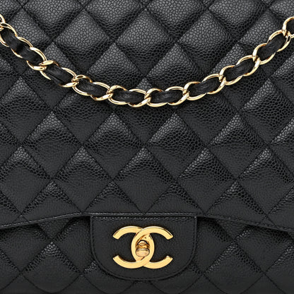 Chanel Caviar Quilted Maxi Double Flap Black 8 of 12