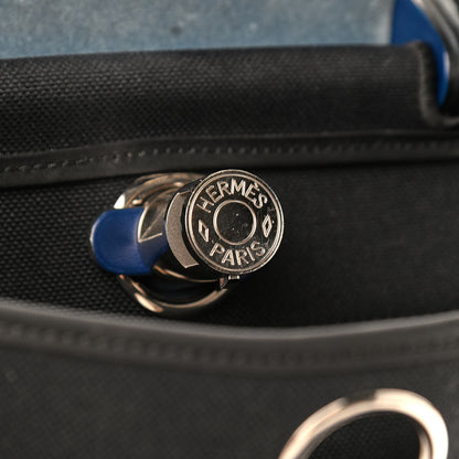 Hermes Vache Hunter Toile Herbag Zip 31 PM Bleu Saphir Black 7 of 10