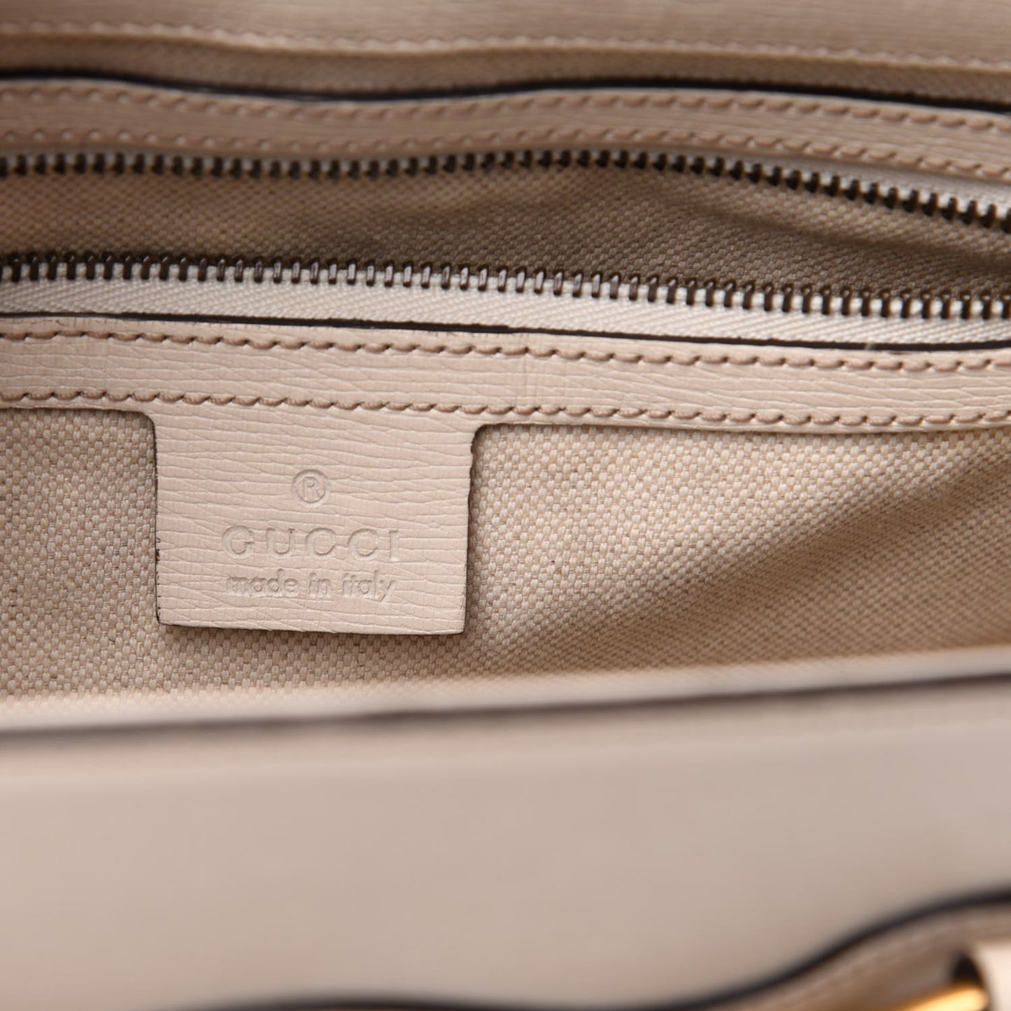 Textured Calfskin Medium Bright Bit Tote White