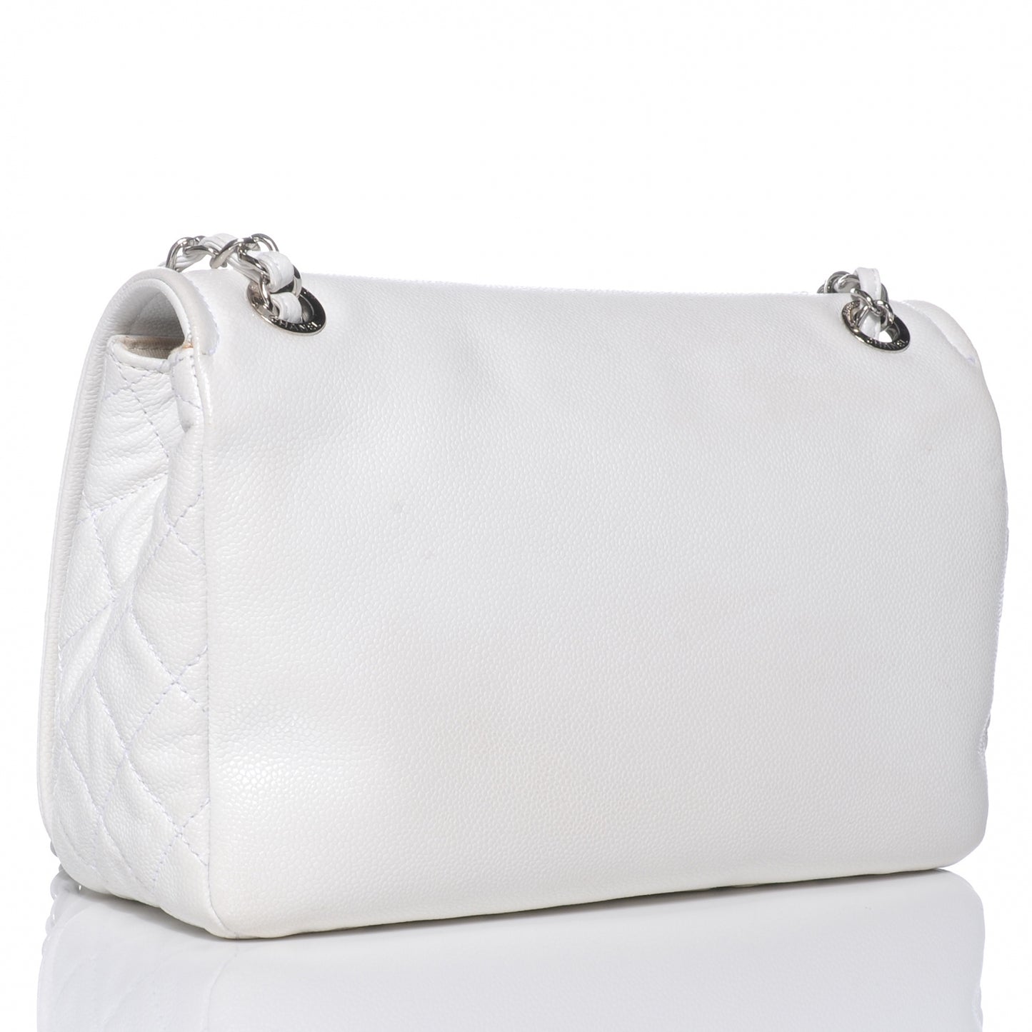 Caviar Timeless Large Flap White