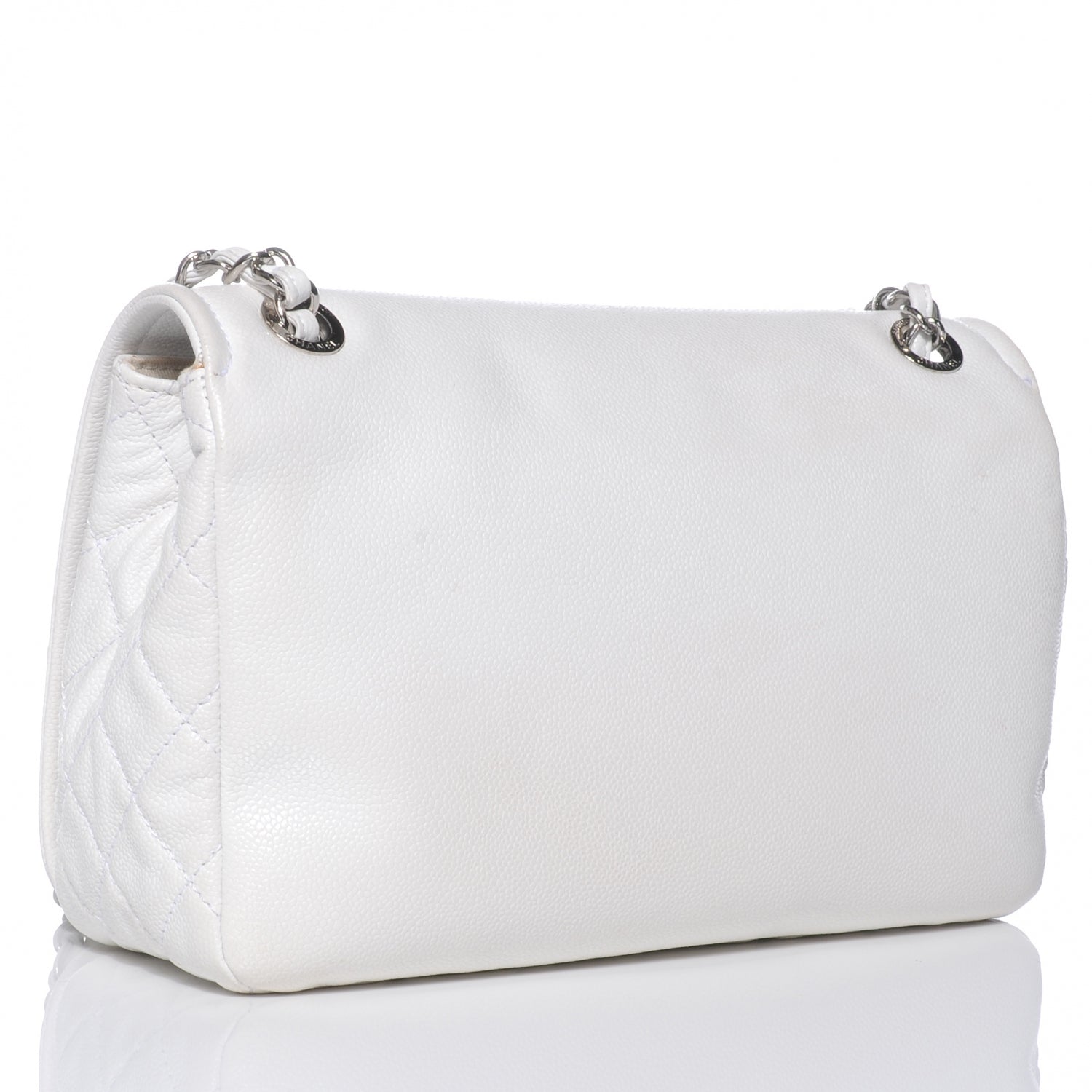 Chanel Caviar Timeless Large Flap White 3 of 7