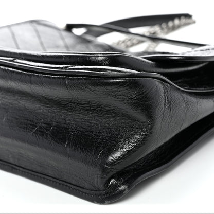 Saint Laurent Crinkled Calfskin Matelasse Monogram Medium Niki Chain Satchel Black 10 of 10