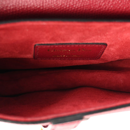 Christian Dior Grained Calfskin Mini Saddle Bag Red 5 of 11