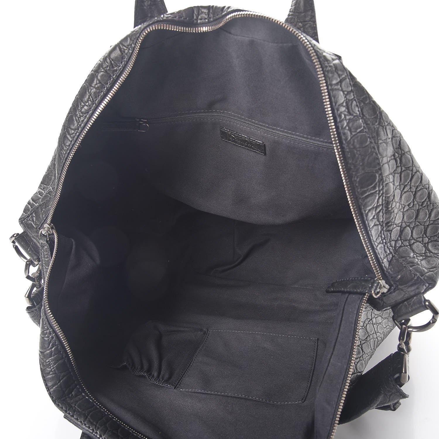 Givenchy Calfskin Crocodile Embossed Large Nightingale Black 6 of 9