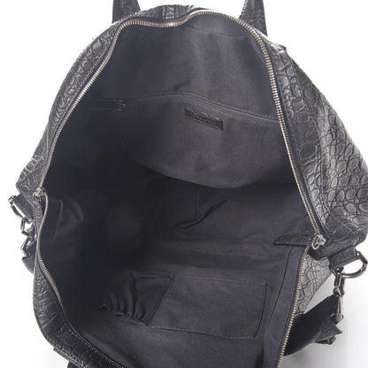 Givenchy Calfskin Crocodile Embossed Large Nightingale Black 6 of 9