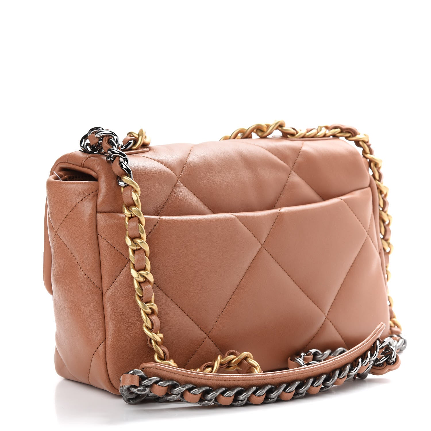 Chanel Lambskin Quilted Medium Chanel 19 Flap Brown 3 of 12
