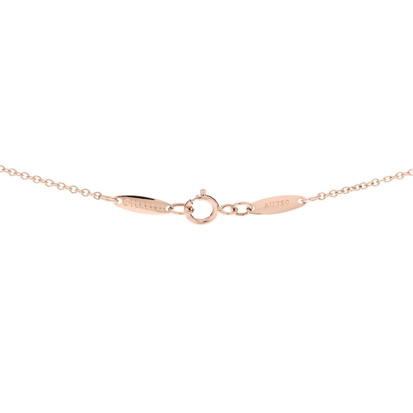 18K Rose Gold Diamond .12ct Elsa Peretti Diamonds by the Yard Pendant Necklace