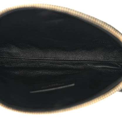 Saint Laurent SAINT LAURENT Lambskin Quilted Gaby Zipped Pouch Black 5 of 11