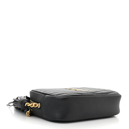 Saint Laurent Grain De Poudre Matelasse Monogram Mini Lou Camera Bag Black 4 of 12