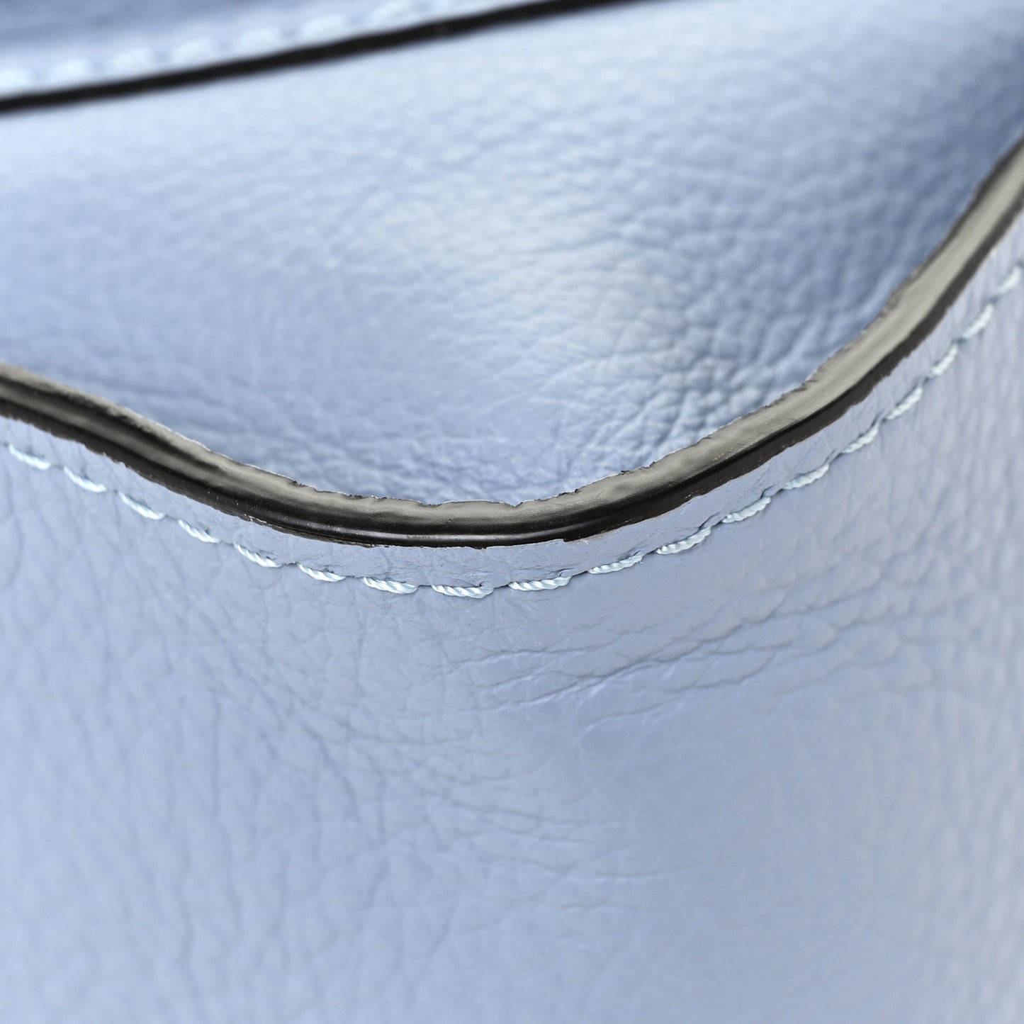 Calfskin Small Marcie Satchel Washed Blue