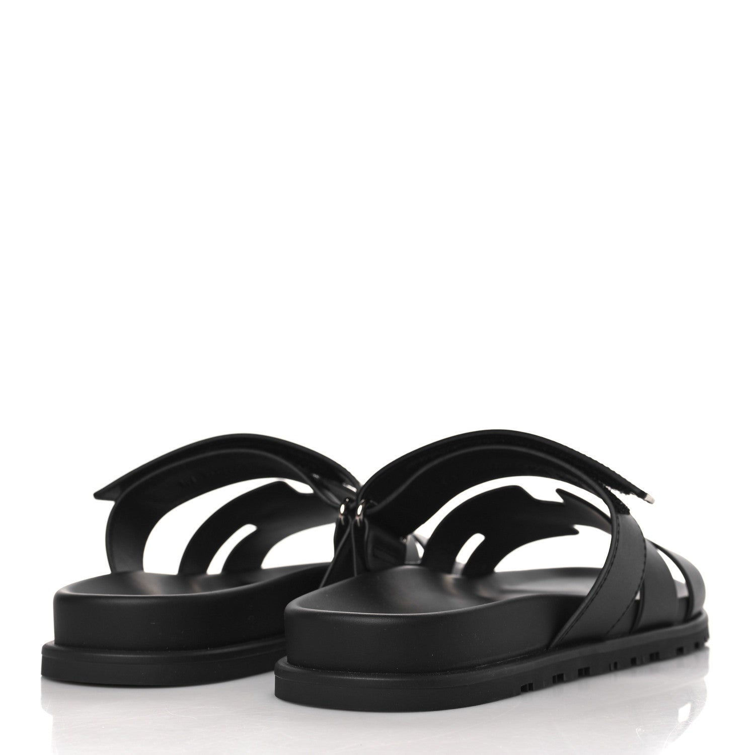 Hermes Calfskin Mens Chypre Sandals 42.5 Black 4 of 8