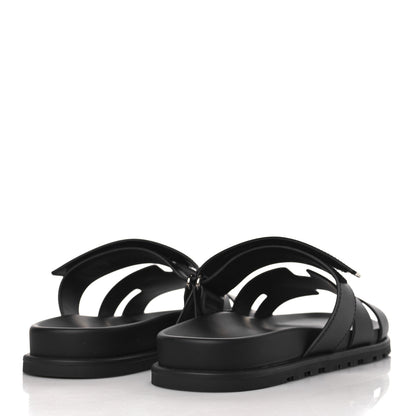Hermes Calfskin Mens Chypre Sandals 42.5 Black 4 of 8