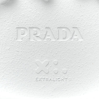 Prada Foam Rubber Metal Triangle Logo Monolith 55mm Cage Sandals 40 White 7 of 12
