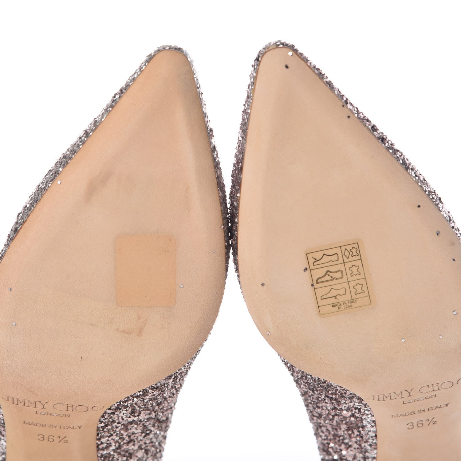 Jimmy Choo Glitter Pointy Toe Romy 85 Pumps 36.5 Pink 10 of 15