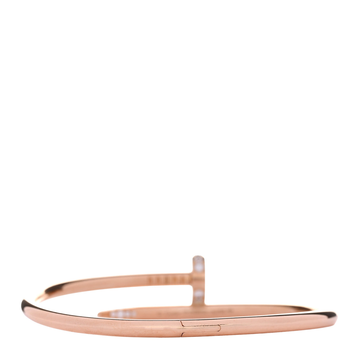 18K Pink Gold Diamond Juste Un Clou Bracelet 17