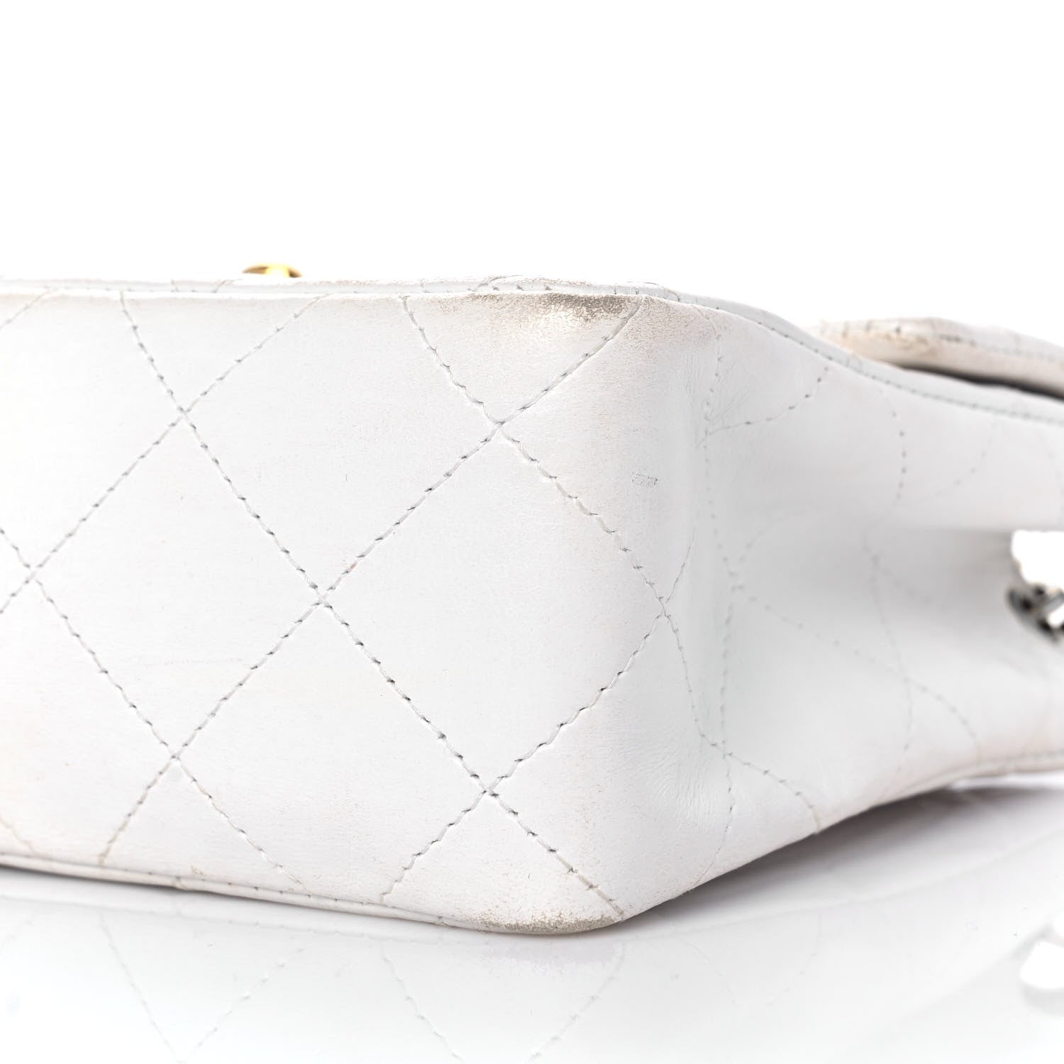 Chanel Lambskin Quilted Mini Square Flap White 10 of 11