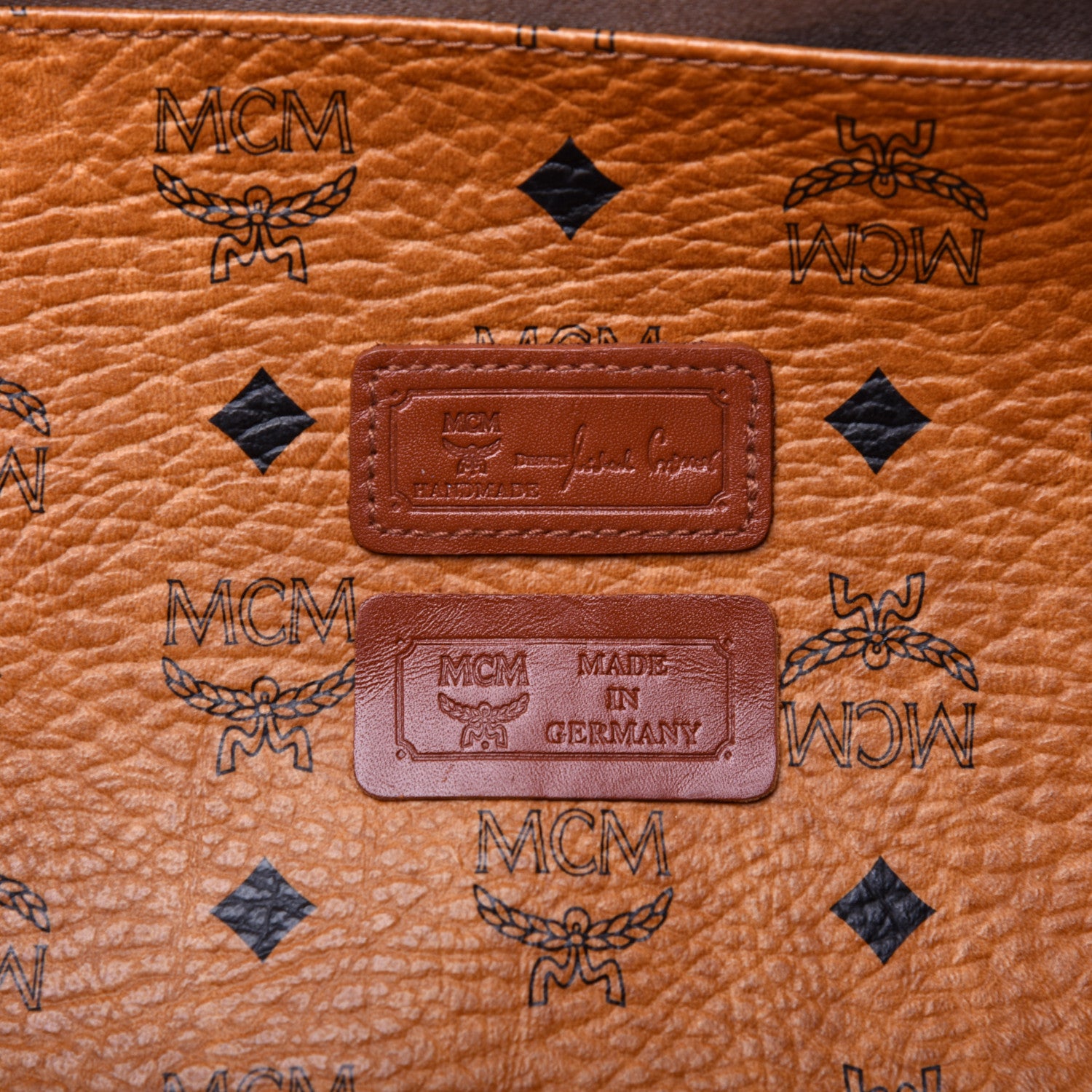 MCM Visetos Bowler Bag Cognac 8 of 10
