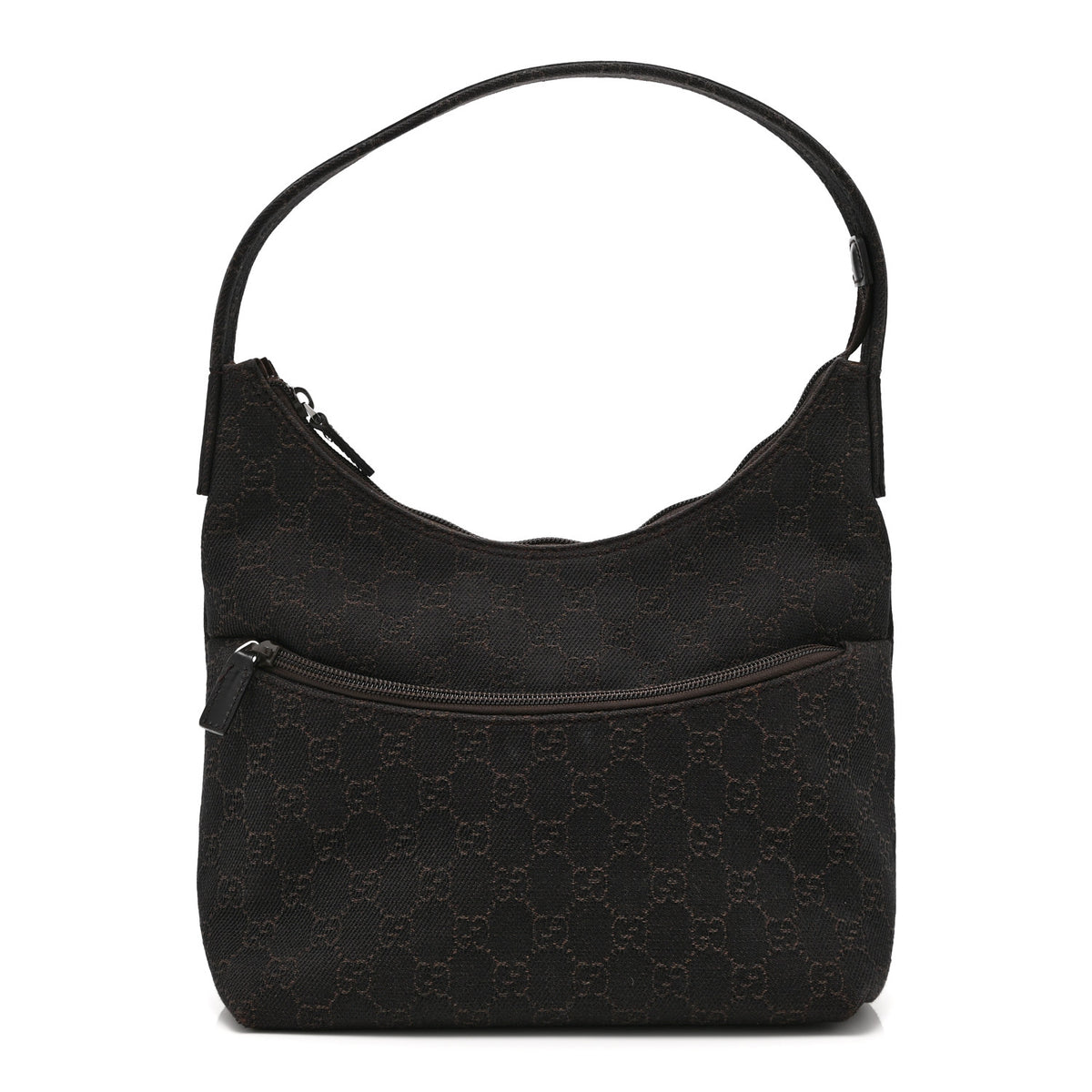 Denim Monogram Small Hobo Dark Brown