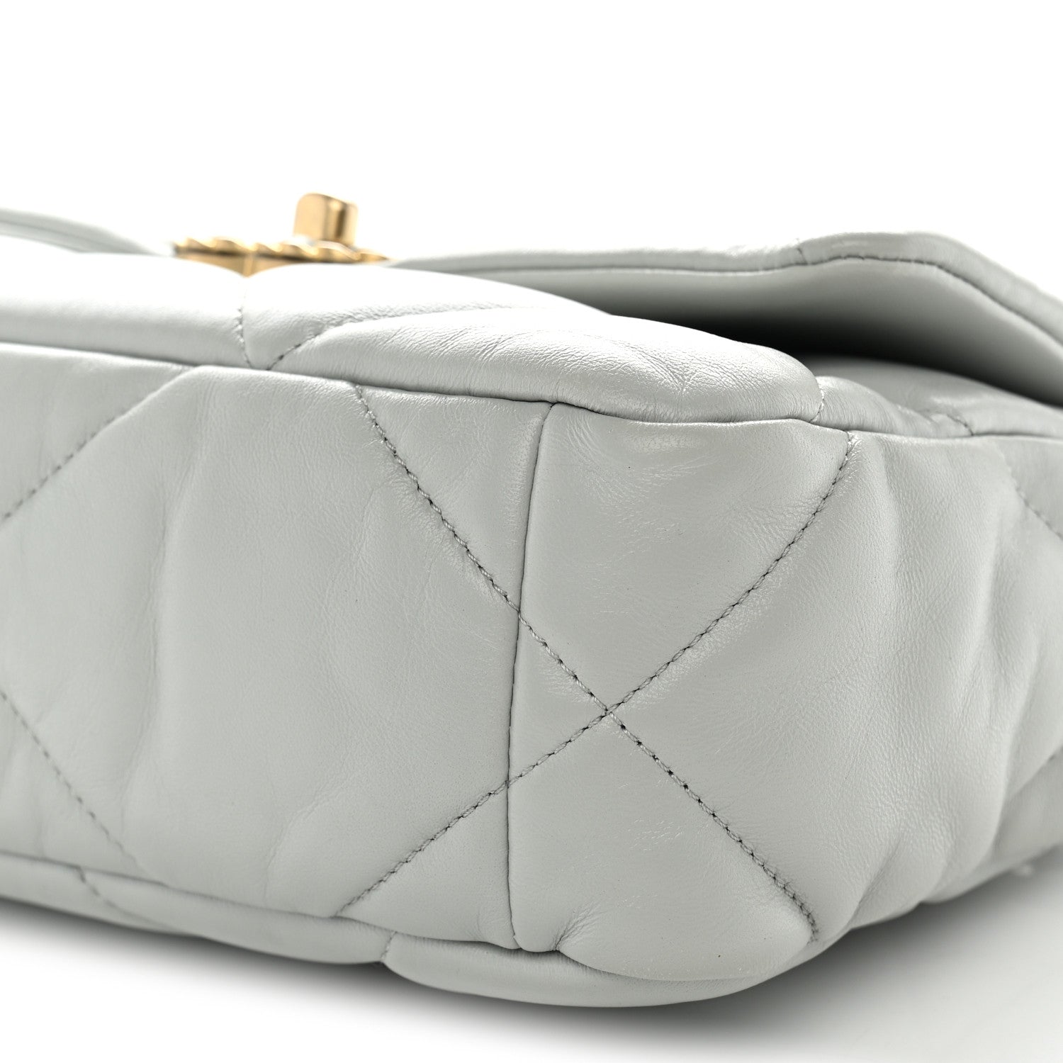 Chanel Lambskin Quilted Medium Chanel 19 Flap Grey 9 of 10