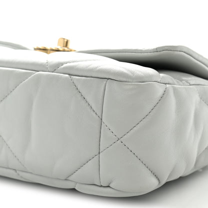 Chanel Lambskin Quilted Medium Chanel 19 Flap Grey 9 of 10