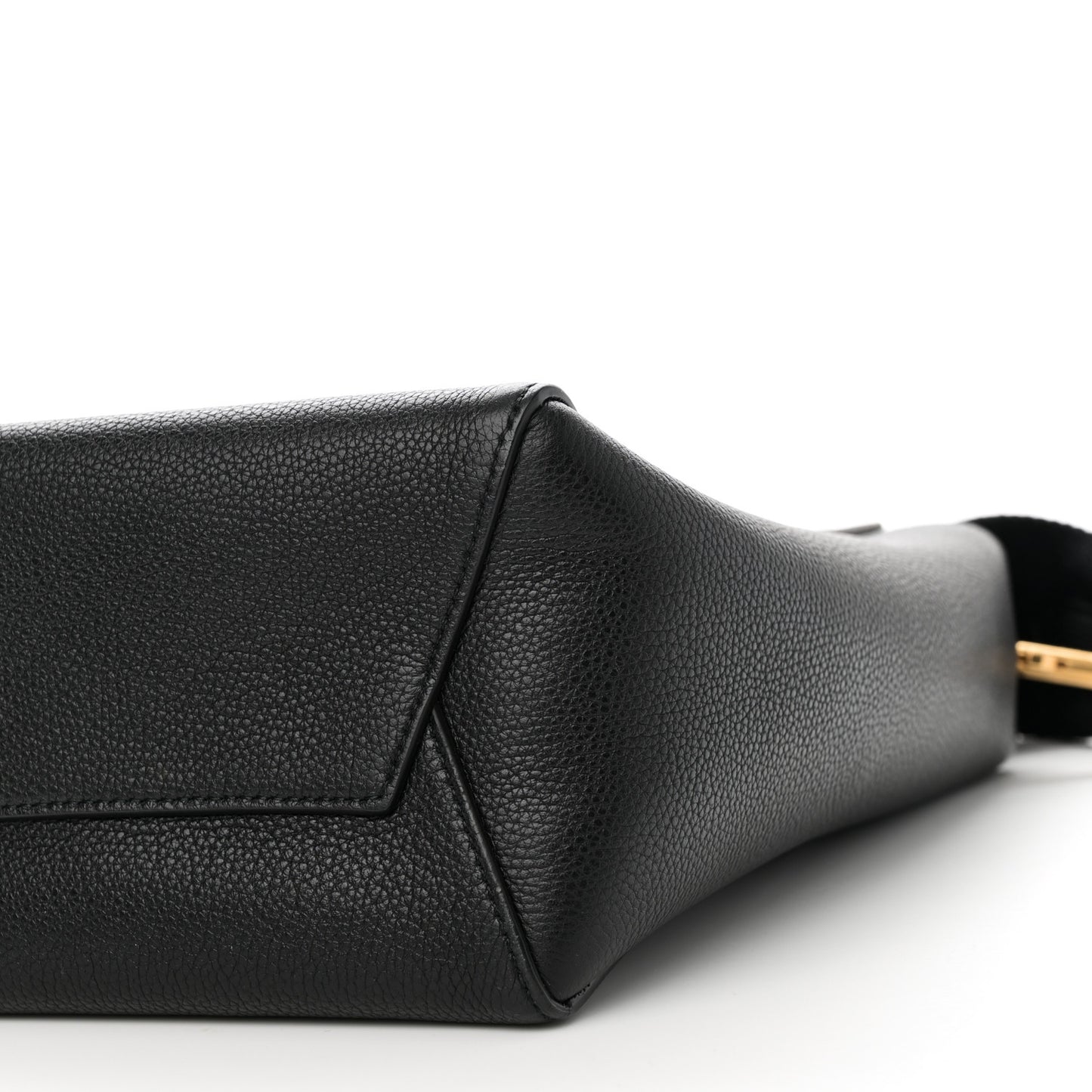 Soft Grained Calfskin Small Sangle Bucket Bag Black