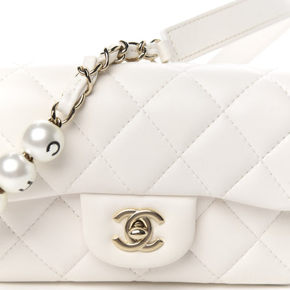 Chanel Lambskin Quilted Mini My Precious Waist Bag White 9 of 10