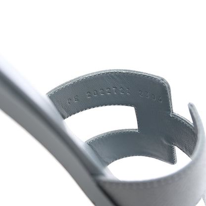 Hermes Epsom Oran Sandals 39.5 Gris Antarctique 8 of 14
