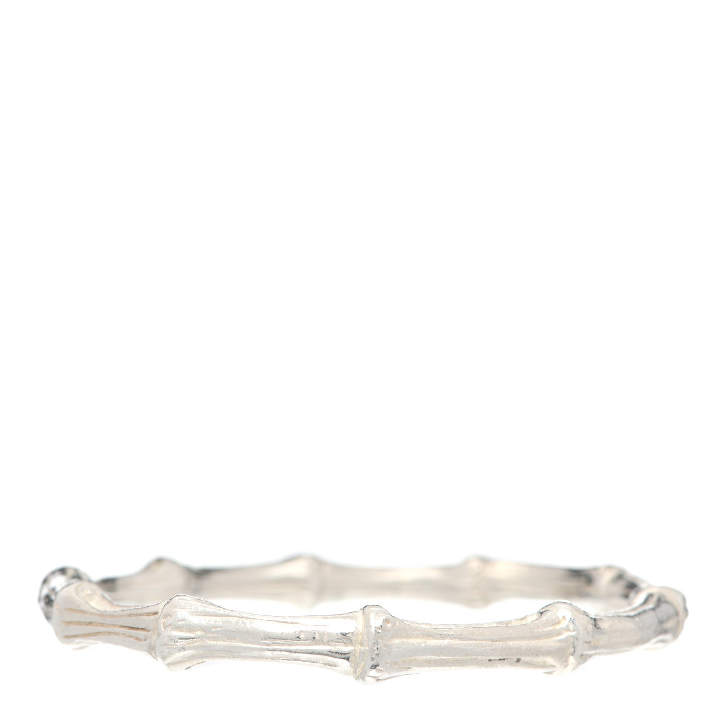 Sterling Silver Nature Bamboo Bangle Bracelet