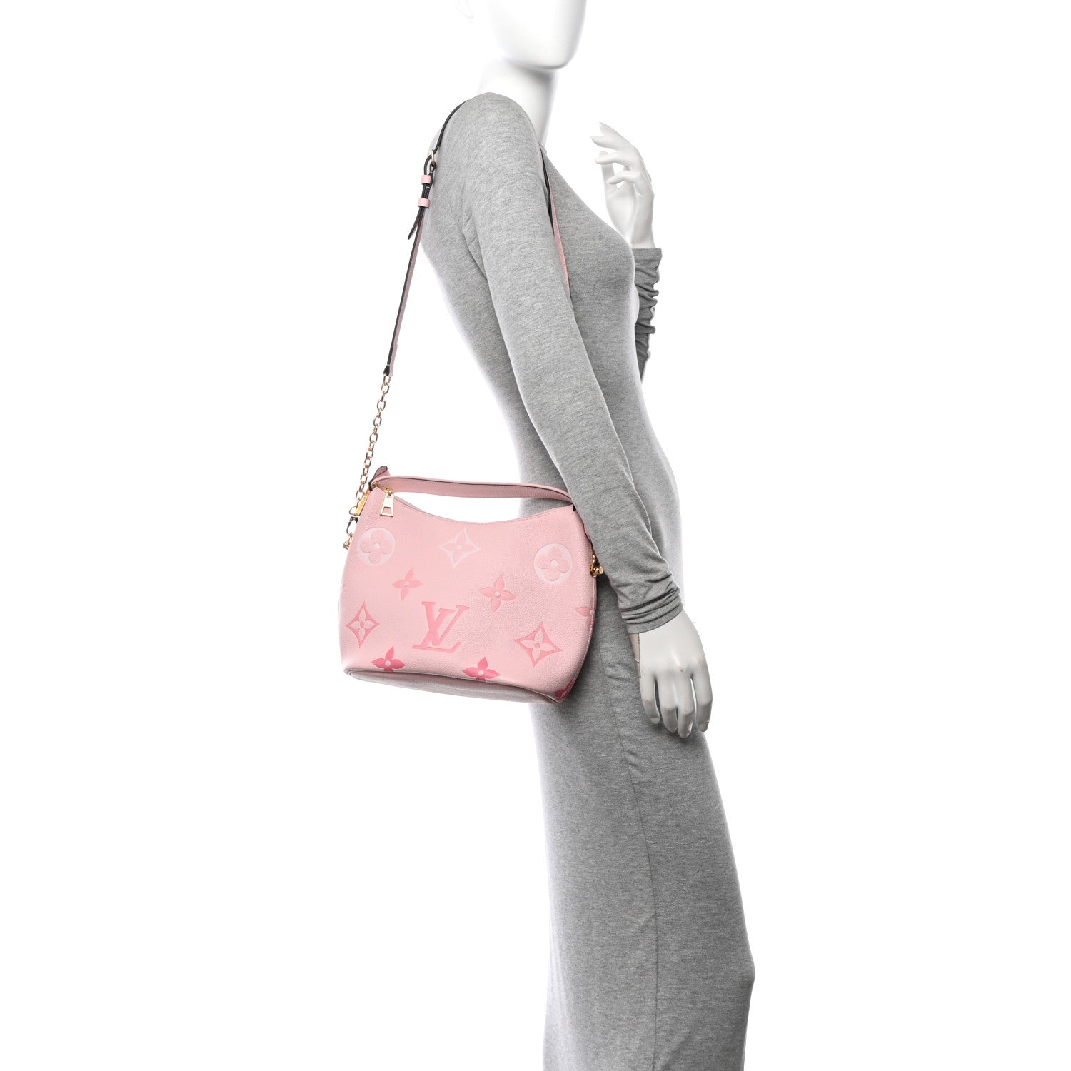 Louis Vuitton Empreinte Monogram Giant By The Pool Marshmallow Hobo PM Bouton De Rose 2 of 13