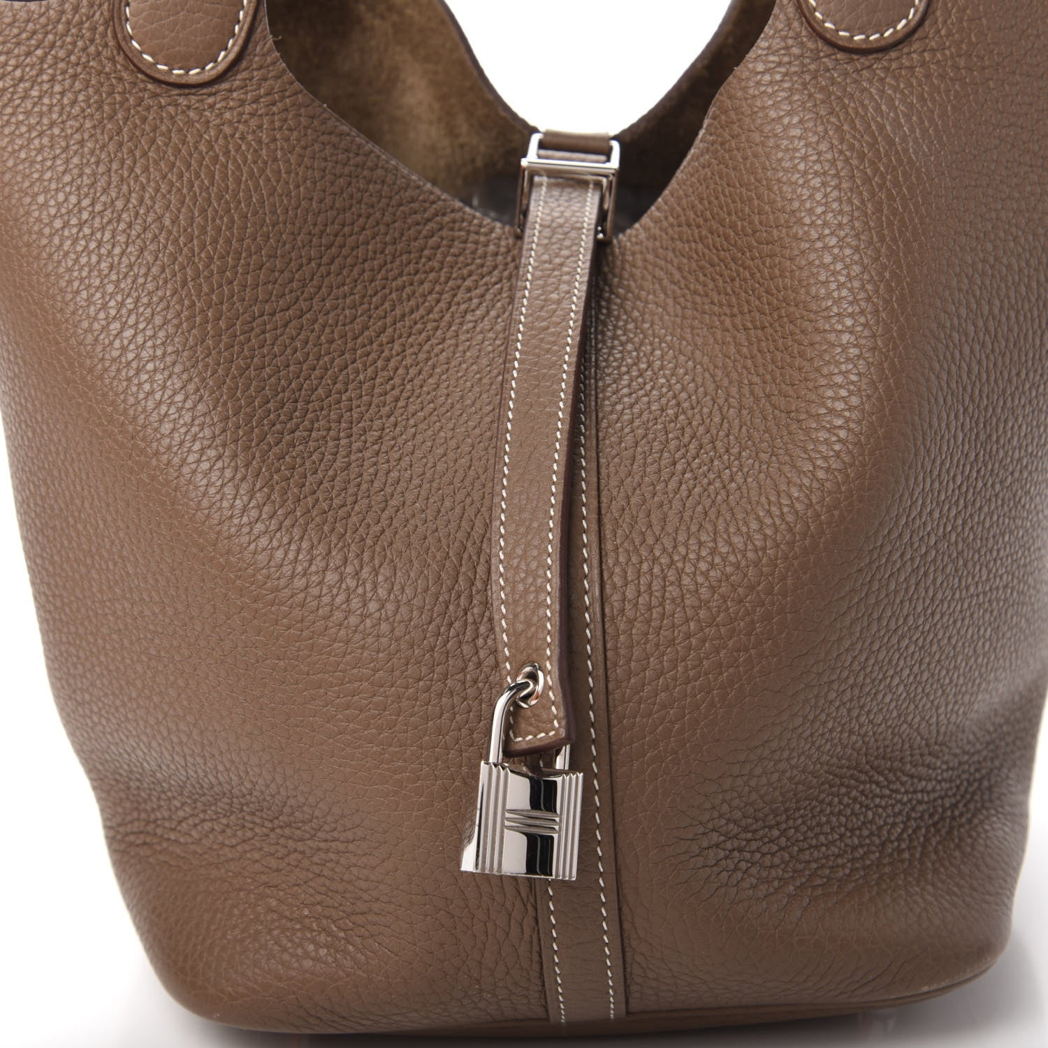 Hermes Taurillon Clemence Picotin Lock 22 MM Etoupe 10 of 11